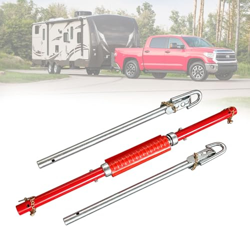 Tasofac Barra de remolque para coches 3T – 3 piezas galvanizadas con amortiguación de muelle, longitud de arrastre 1,95 m, fuerza de tracción máxima: 3000 kg, incluye