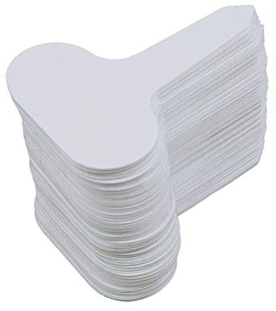 100 unidades. Carteles para plantas, para escribir en el jardín, invernadero, decoración de PVC resistente a la intemperie, etiquetas para plantas, juego de etiquetas, color blanco, Forma
