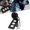 JMTBNO Motorrad LED rotes Bremslicht Rücklicht für Heckkotflügel Kennzeichen Universal Modified Retro (#5 Schwarz)