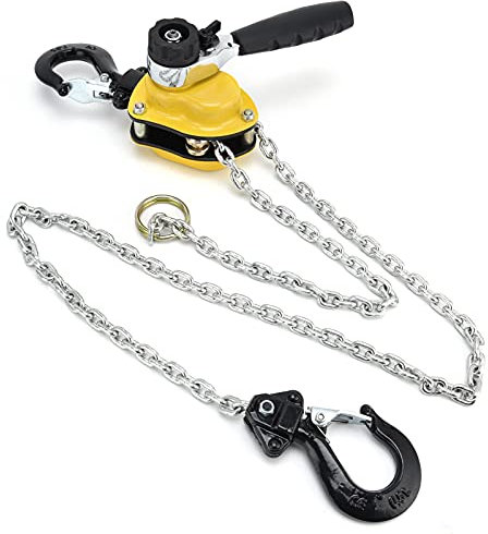 Mini Palan à levier, 0.5T Treuil de Levage Chaîne Bloc de levier de levier à rochet pour le levage, traction, Garages, construction, bâtiments, 1.5 mètre chaîne, 500 Kg charge