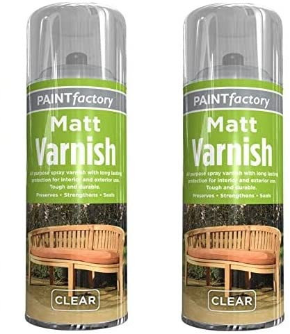 SDMAX Clear Varnish, Professional Matt Finish Spray, All Purpose Colour, Matt Finish, Varnish Spray, Interior/Exterior Protection (Pack of 2)