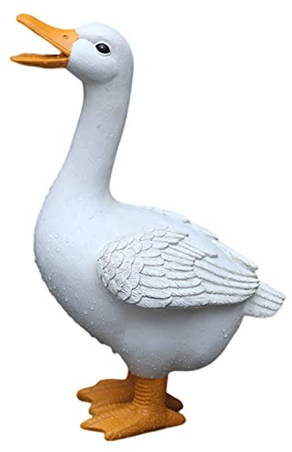 Fiorky Duck Ornaments Duck Family Novelty Garden Ducks Statue Ornament Resin Yard Pond Ducks Figurine Waterproof Handicraft Funny Animal Decorations Gardening Garden Lawn Decor