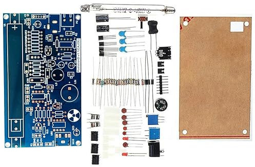 Doumneou DIY Assemble Geiger Counter Kit Counter Module Nuclear Radiation Detector with Sound and Light Alarm