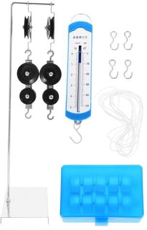 iplusmile 1 Set Kit Esperimento di Fisica Blocco E di Pulegge Strumenti Didattici di Fisica Puleggia Set Laboratorio di Kit per Esperimento di Laboratorio di Scienza