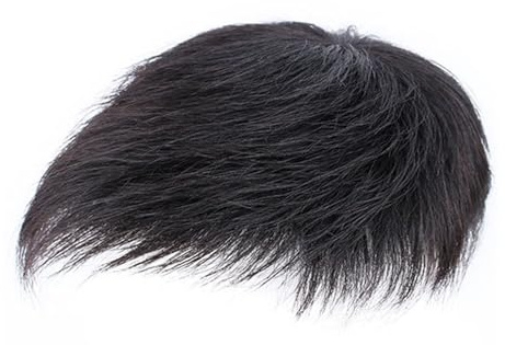Toupet Pour Hommes,Perruque Courte Noire Naturelle Pour Hommes,SystèMes De Remplacement De Postiche En Cheveux Humains VéRitables Avec Clip Pour Homme,Usage Quotidien(A Style,16x18cm)