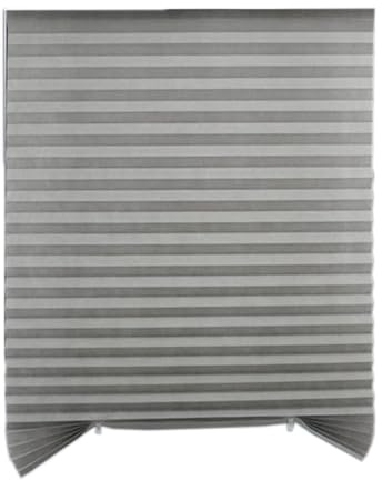 Wambere 1 tenda plissettata autoadesiva, in tessuto non tessuto, tenda plissettata senza fori, tenda a rullo semi-oscurante, tenda parasole, colore grigio, 90 x 180 cm