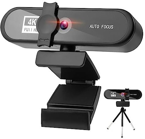 AIRYSSFU Cámara Web, Cámara Web 4K 2K 1080P Full HD Cámara Web con micrófono Enchufe USB Cámara Web for PC Computadora Video Mini cámara 4K(4K)