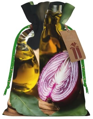 Bolsas de regalo de Navidad con estampado de frutas vegetales, saco festivo de Navidad, fiesta de cumpleaños, embalaje de regalo