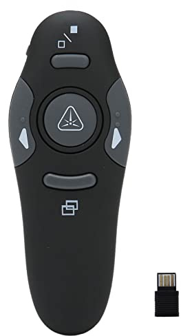 Ouitble Clicker per presentazioni Presentatore Wireless Maniglia ergonomica remota Clicker per PowerPoint 2,4 GHz con Wireless per riunioni vocali Insegnanti di Classe Professio