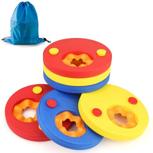 Schwimmlernhilfe für Kinder 6-teiliges Set Schwimmhilfe für Babys ab 2 Jahr，Schwimmflügel aus schwimmflügel Schaumstoff mit Aufbewahrungsbeutel – Perfekte Schwimmscheiben für Sommer, Strand1