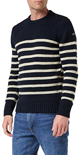 Schott NYC PLOUTRIDER1, Suéter para Hombre, Marina/Naturel, L