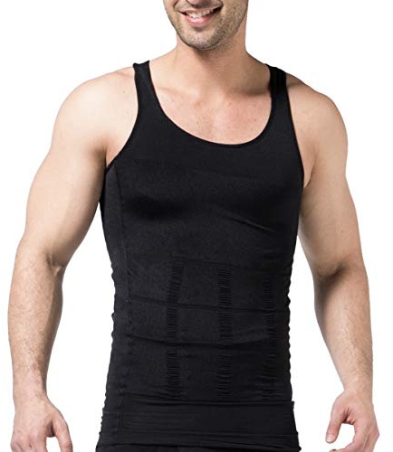 Camiseta sin Mangas, Mejorar Figura, Tank Top Reductora para Hombre, Playera Ajustada de Compresión, Chaleco Slimming para Abdominales, Camisetas Interiores para Entrenamiento