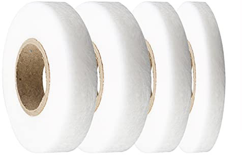 SHULLIN 4 Rollen Selbstklebendes Saumband zum Aufbügeln Aufbügelband Bügelsaumband Klebeband zum Aufbügeln Nähen Stoff Fixier Band textilklebeband für Reparieren Hosen Gardinen und andere Textilien