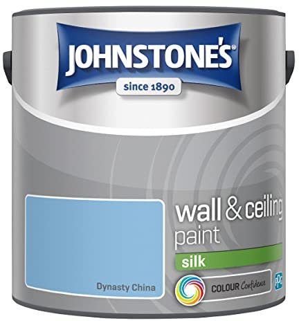 Johnstone's - Wall & Ceiling Paint - Dynasty China - Silk Finish - Emulsion Paint - Fantastic Coverage - Easy to Apply - Dry in 1-2 Hours - 12m2 Coverage per Litre - 2.5L