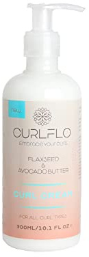 Curl Flo Curl Moisturising Cream 300ml (Full size) / 100ml (travel) - Vegan, For Curls + Natural Hair
