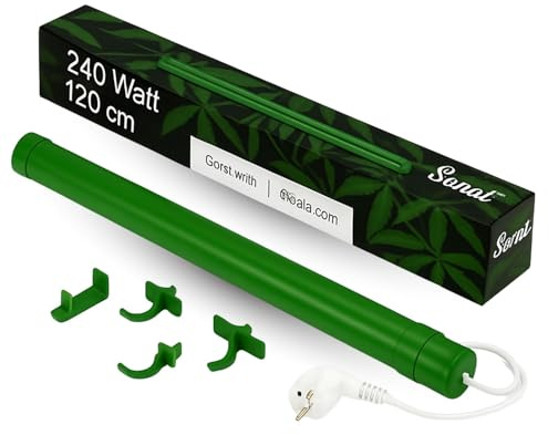 Weedness Calefactor Grow 240 watts 120 cm de largo para cuartos de cultivo y plantas – Cultivo indoor radiador Grow calentamiento rápido y económico