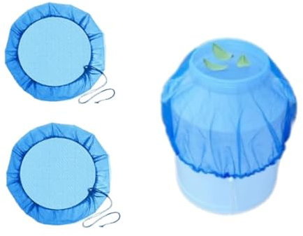 KAYEF Lot de 2, filet pour citerne de pluie, avec cordon petit récupérateur d'eau de pluie, filet de baril de pluie réglable, filet récupérateur d'eau, (diamètre 80 cm).