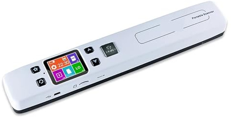 Escaneo rápido en varios idiomas Mini escáner portátil de documentos e imágenes A4, WiFi 1050 DPI JPG/PDF, escáner portátil de alta velocidad for uso escolar y empresarial ( Color : Bianco , Size : 1