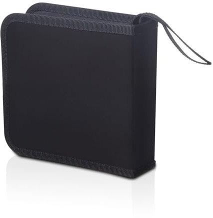 GANILITY CD-Tasche, Tasche für 40 Discs, CD/DVD-Tasche Aufbewahrungsschutz, CD-Aufbewahrungstasche für Haus und Auto (Schwarz)