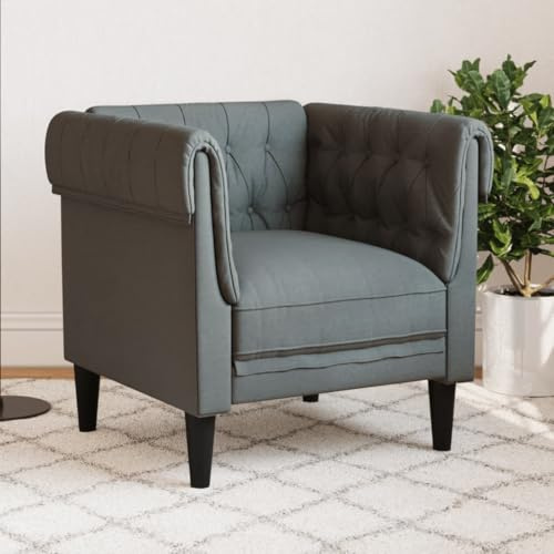 Generisch Sillón Chesterfield Tela Gris Oscuro,jiangboyue-372539