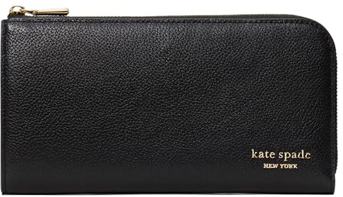 kate spade new york Devin Pebbled Leather Zip Around Continental Wallet, Black