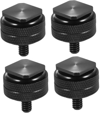 TOYZFRIENDY 4 pezzi Adattatore Slitta Calda Doppia Vite per Montaggio Flash DSLR Compatibile Microfono Monitor LED Design Compatto e Blocco Doppio Facile Usare