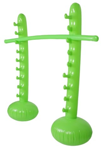HANABASS Gioco Gonfiabile Salto in Alto 180 CM Verde Bastone Gonfiabile Portatile per Allenamento Salto Attrezzatura per Giochi da Giardino e Feste Estive all’Aperto per e Adulti