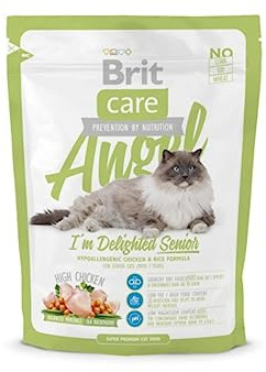 Brit Care Senior - Ipoallergenico con Pollo e Riso per Gatti Anziani - Cibo Secco per Gatti - 2 kg