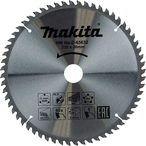 Makita D-65632 TCT Multi-Purpose Saw Blade 235mm x 60T
