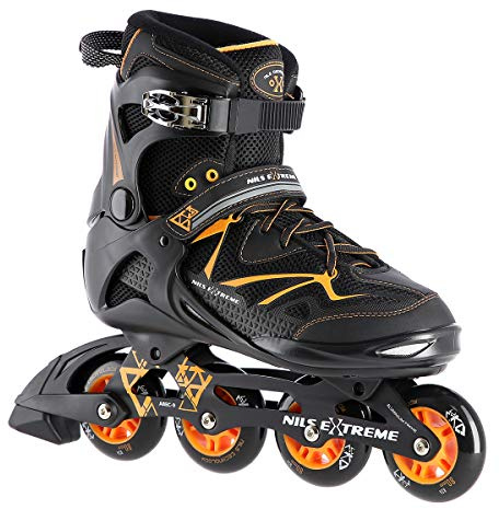 Nils Extreme Inliner ABEC9 - Patines en línea para hombre (80 mm, talla 42-45), color naranja