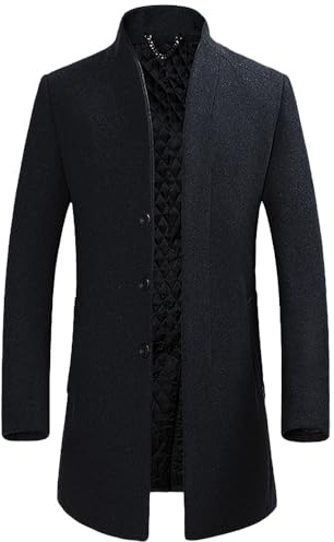 YOUTHUP Abrigo Lana Hombre Slim Fit, Invierno | Dos diseños disponibles, abrigo de lana slim fit versátil para el invierno