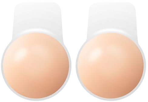 Strapless Invisible Bra, Sticky Bra Silicone, Backless Adhesive Bra, Reusable Nipple Covers for Women, Invisible Push-Up Bra for Low-Cut Dresses