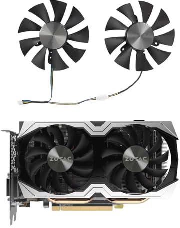 ZOTAC GTX 1070 MINI Dual Edition GPU Replacement Fan for Zotac Graphics Cards, Air Cooling, 12V, 85mm, 4-Pin Graphics Card Cooler, VGA Card Replacement GPU Fan GFY09010E12SPA