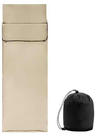 Sleeping Bag Insert - Ultralight Summer Sleeping Bag Small Pack Size & Breathable - Travel Sleeping Bag - For Hostels, Mountain Huts & Youth Hostels Brand: Highland Camp