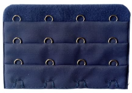 6 prolunghe per reggiseno, 3 file, 4 ganci, estensione della biancheria intima, 7,5 x 5 cm, estensore per reggiseno, morbido e confortevole, cintura di prolunga per reggiseno, grigio blu