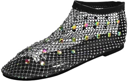 Sandales Femme Été Confortable en Maille à Perles Chaussures Femme Ete Plates Chaussures Petit Talon Sandalettes Sandale Randonnee de Marche Plage Sandales Confort Chic Basket Sport Chaussure Ouverte