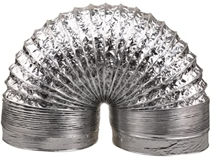 BAZEITFLOW 1.5m Manguera Flexible De Ventilación Alta Temperatura De Diámetro Resistente Aluminio Doble Para Conductos Hvac Cocina Baño Secadora