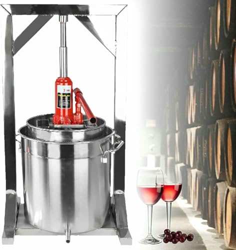 Prensa hidráulica de vino de frutas con placa de prensado y bandeja de jugo para una extracción eficiente de uva, sidra y jugo