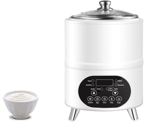 HaiZethonic Yogurtiera,Macchina Gelato Multifunzione 8l,Fermentatore per Yogurt, Macchina Automatica per Yogurt 400 W,Yogurtiera Professionale White-8L