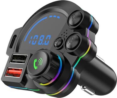 Adaptateur Sans Fil Pour Autoradio | Lecteur MP3 Avec Charge Rapide | Adaptateur pour Autoradio avec Transmetteur FM - pour Caravan Camion RV Berline Naveters Voyage Familial Long Guides