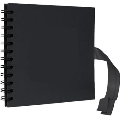 RUWLFE Scrapbook-album med linneband, inbunden film, kraftpapper, vita sidor, minneskalminne, lämplig för kvinnor och män, color1, En Storlek, klassisk