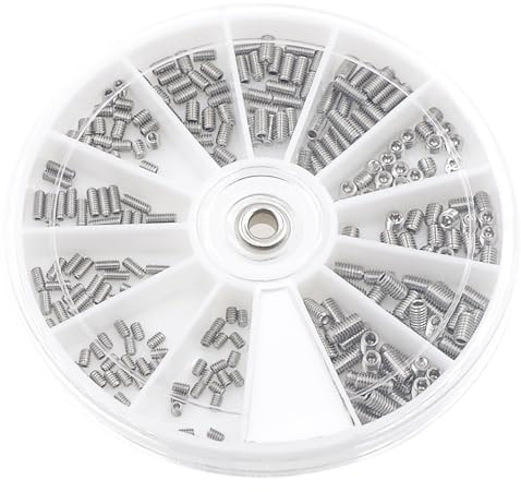 HVAZI M2 M2.5 M3 Stainless Steel Internal Hex Drive Cup Point Set Screws Assortment Kit