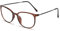 lasree Mode Brille Volle Felgen Kurzsichtig Myopie Alltag Verwendung Mens Womens Fashion Abstand Brille -1.0 Linsen Braun Rahmen Brillen