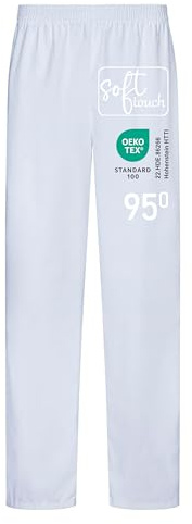 EXNER Pantalon médical à enfiler pour homme et femme, unisexe, en médecine, soins infirmiers, soins aux personnes âgées, spa, Wellnes, blanc, gris, bleu, vert, rouge, rose, violet, orange, beige,