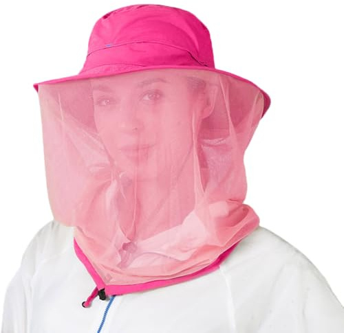 Mosquito Midge Insect Head Net Hat Beekeeping Hat Outdoor Jungle Face Cover Bucket Hat Sun Hat Mesh Face Protection Mask For Fly Mosquito Bug Bee Gnat For Fishing Hiking Camping Gardening Gather Honey
