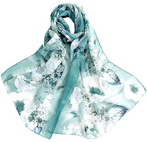 FAIRYGATE Schal Damen Stola Tuch aus Wildseide Chiffon Georgette Tücher Halstücher Seidentuch Schals Damen Halstuch Seidenschal 39014