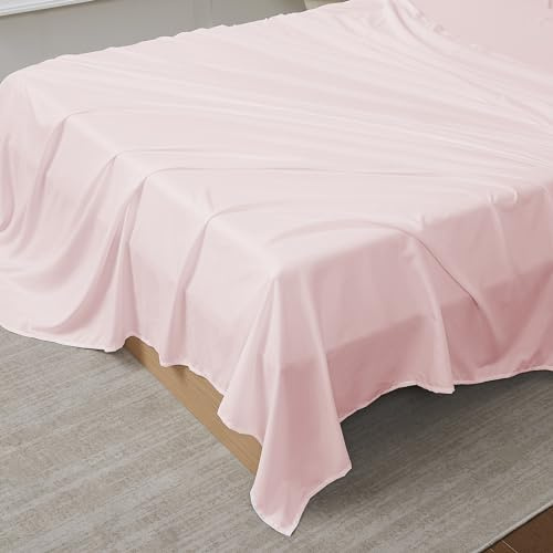 Ultra Soft & Breathable Brushed Microfiber Top Sheet - Full Size, Pale Pink