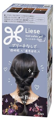 Liese Crema de color gel para el cabello – Cool Bluege | Japonés Blue Ash Hair Color | Sombra vibrante de larga duración con acabado brillante y suave | Kao Japón