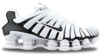Nike Shox TL Weiß/Schwarz (White/Pure Platinum/Black), Weiß/Pure Platin/Schwarz, 12