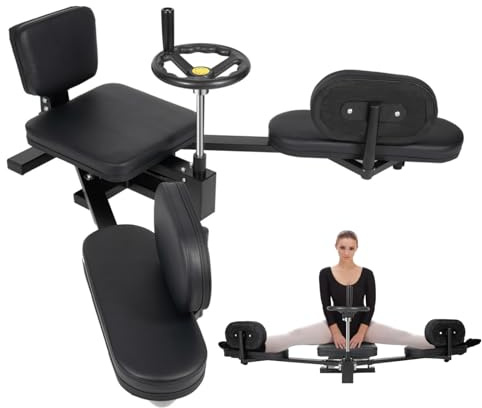 DAOHHFO Écarteur de jambe mécanique - 3 bars - Machine d'étirement des jambes avec manivelle rotative - Extension à 180 ° - Jusqu'à 100 kg - Idéal pour les sports de combat et le ballet et